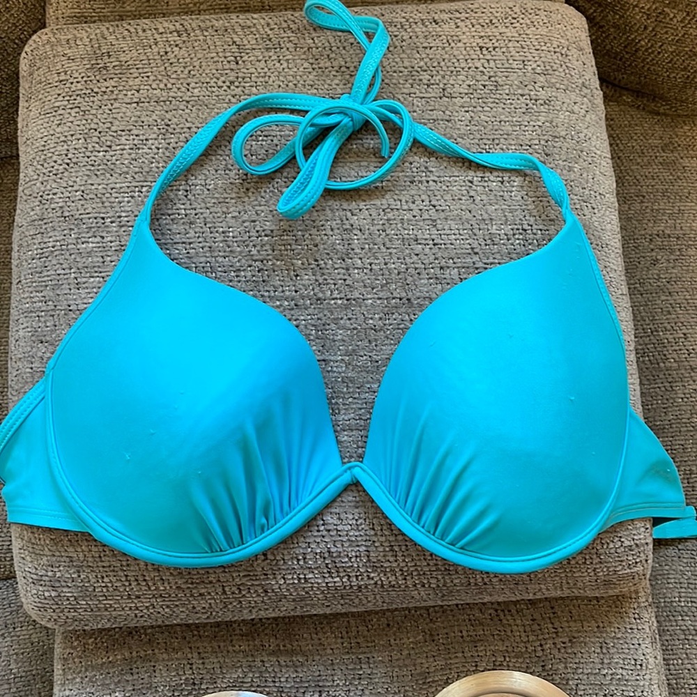 White blue bikini top